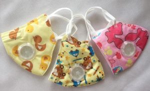 帶呼吸閥水刺布印花口罩/兒童款